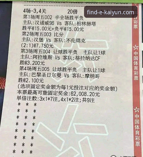 开云官网竞彩玩法 kaiyun体育平台竞彩玩法完整指南:从投注策略到资金安全全解析